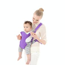 Marsupio per neonato, ergonomico, traspirante, con tracolla in rete, marsupio per 1-4 anni (viola)