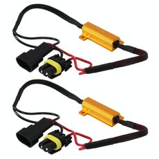 2 PCS H8 / H11 Car Canbus Error Canceller Decoder Resistenza di carico LED 50W 8 Ohm No lampeggiante Decoder Resistenza al calore Custodia in alluminio Dissipatore di calore Resistenza guscio metallico ad alta potenza