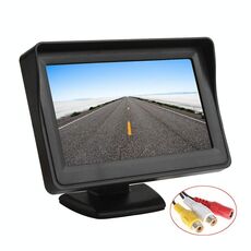 PZ-703 Monitor per retrovisore per auto LCD TFT da 4,3 pollici con supporto e parasole