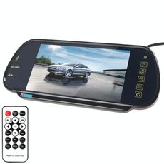 PZ-710 Monitor per specchietto retrovisore per auto LCD TFT da 7,0 pollici con telecomando, supporto per lettore Bluetooth / MP5