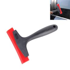 Per manico corto raschietto tendine pellicola per auto strumenti tergicristallo strumento per la pulizia del vetro (nero)