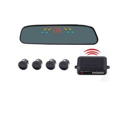 PZ-306-W Cicalino di retromarcia per parcheggio auto Schermo LCD da 4,3 pollici Sensori di parcheggio retromarcia Parcheggio senza fili automatico Sistema di assistenza allarme wireless con 4 radar posteriori