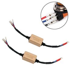 2 PCS H15 LED Headlight Canbus Error Free Computer Warning Canceller Resistor Decoder Cablaggio condensatore anti-sfarfallio