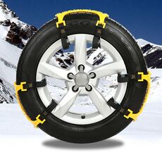 Catene antiscivolo per pneumatici da neve da 6 pezzi Catene gialle per auto di famiglia