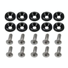 10 pezzi guarnizioni a vite modificate per auto bulloni per guarnizioni in acciaio inossidabile per carrozzeria, diametro: 19 mm (nero)