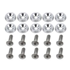10 pezzi guarnizioni a vite modificate per auto bulloni per guarnizioni in acciaio inossidabile per carrozzeria, diametro: 19 mm (argento)