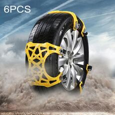 6 PCS Catene antiscivolo per pneumatici da neve per auto Catene per pneumatici da neve per auto invernali Catene per ruote Cintura antiscivolo Catene antiscivolo ispessite con ruota senza sforzo