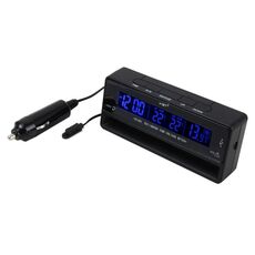 Termometro digitale per auto Misuratore di tensione Orologio luminoso Tester Rilevatore Orologio digitale multifunzione per auto con termometro e voltmetro automobilistico