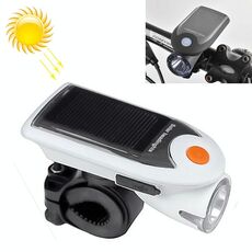 Luce anteriore per moto / bicicletta a energia solare USB 3W 240LM (bianca)