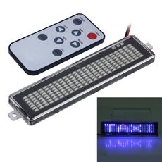 DC 12V Car LED Vetrina programmabile Segnale di messaggio Display a scorrimento Pannello luminoso con telecomando (luce blu)