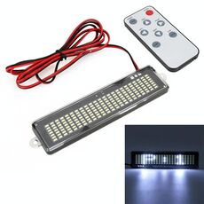 Pannello di illuminazione a scorrimento con display a scorrimento a LED per vetrina programmabile a LED per auto CC 12V con telecomando (luce bianca)