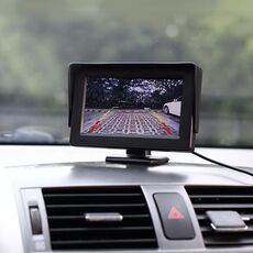 Monitor universale ad alta definizione per auto da 4,3 pollici con supporto angolare regolabile, supporta la funzione di inversione automatica dello schermo
