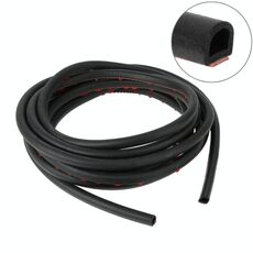 Piccola striscia sigillante per la riduzione del rumore dell'auto a forma di D con adesivo, lunghezza: 5 m