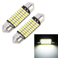 2 PCS 36mm DC12V / 1.5W / 6000K / 100LM 27LEDs SMD-3014 Luce targa per auto / Luce di cortesia