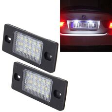 Luce targa 2 PC con 18 lampade SMD-3528 per Volkswagen Touareg 2003-2010, Prosche Cayenne 2002-2010,2W 120LM, DC12V (luce bianca)
