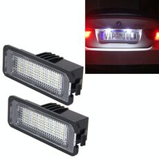 Luce targa 2 PC con 18 lampade SMD-3528 per Volkswagen, 2W 120LM, 6000K, DC12V (luce bianca)