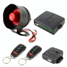 Sistema di allarme di sicurezza per auto con due telecomandi, CC 12V