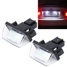 Luce targa 2 PC con 24 lampade SMD-3528 per Peugeot Citroen (luce bianca)