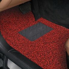 Tappetino in gomma antiscivolo universale per auto a 5 posti Tappeto in PVC morbido per protezione del pavimento, lunghezza: 5 m (rosso)