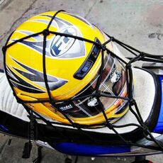 Rete fissa in nylon per moto con 6 ganci, dimensioni: 30 × 30 cm