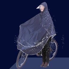 HUAMINGSI D-338 Impermeabile da ciclismo impermeabile in tessuto di nylon più spesso per adulti con bordo trasparente