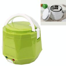 OUSHIBA Car Auto C3 Mini fornello di riso multifunzione 12V 1.3L Volume per zuppa di riso Noodles Verdure Dessert (verde)