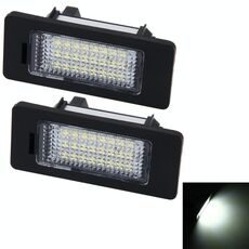 Luce targa 2 PC con 24 lampade SMD-3528 per BMW E81 / E82 / E90 / E91 / E92 / E93 / E60 / E61 / E39 (luce bianca)