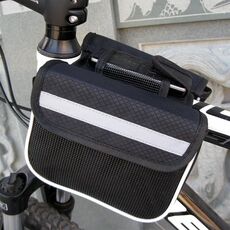 Borse per telefono da bicicletta Borsa da sella per borsa da montagna anteriore per bici da strada (nera)