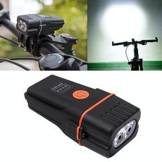 Fari leggeri per mountain bike Torcia ricaricabile super luminosa Attrezzatura per la guida notturna (arancione)
