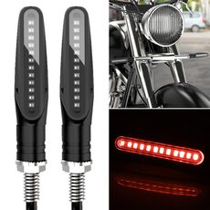 2 PCS D12V / 1W Moto LED Luci laterali impermeabili Indicatore di direzione (Luce rossa)