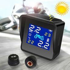 Sistema di allarme della pressione dei pneumatici TPMS a energia solare ad alta precisione per moto universale Monitor per pneumatici esterno
