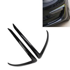 2 PCS Lampada per auto Sopracciglio Adesivo decorativo Cornice fendinebbia per Tesla Model 3 (nero)