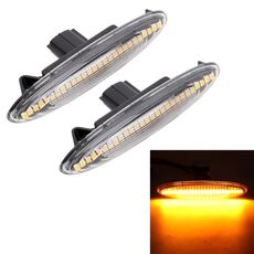 2 PCS DC12V / 5W Car LED Dynamic Blinker Side Lights Indicatore di direzione acqua corrente per Lexus, luce ambra (trasparente)
