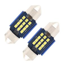 10 PCS 31mm DC12-24V / 1W / 6000K / 60LM 12LEDs SMD Lampada da lettura per auto a cupola