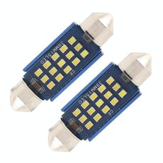 10 PCS 39mm DC12-24V / 1W / 6000K / 60LM 15LEDs SMD Lampada da lettura per auto Lampada a cupola