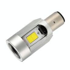 BA20D DC12-80V / 20W / 6000K / 2000LM Faro per moto con Angel Eyes (blu)