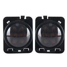 2 PCS 8W DC 12V Auto SUV Refit Refit Ledwheel Sveglio del sopracciglio Segnale di direzione per Jeep Wrangler JK 07-17, Specifica: Assemblaggio a testa senza apertura