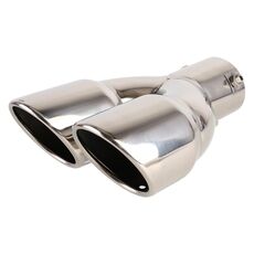 Uomo universale Car Styling Acciaio Inox Straight Style Shupler Shiftler Pipe Pitubo, Diametro interno: 7,2 cm (argento)