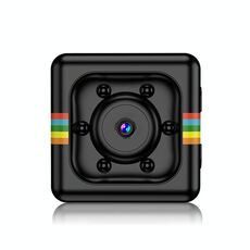 SQ11 Mini DV HD 1080P 2MP Videocamera per registratore sportivo con supporto, rilevamento monitor di supporto, visione notturna IR e scheda TF (nero)