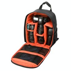 DL-B028 Zaino per sport all'aria aperta impermeabile antigraffio portatile stile casual Borsa per fotocamera SLR Borsa per telefono per GoPro, SJCAM, Nikon, Canon, Xiaomi Xiaoyi YI, iPad, Apple, Samsung, Huawei, Dimensioni: 27,5 * 12,5 * 34 cm (arancione)