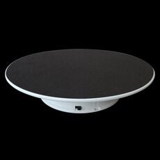 Puntelli girevoli per la riproduzione del giradisponibilità del giradisponibilità del giradisposizione del giradischi elettrico a 360 gradi per la fotografia, il carico 3kg, alimentato dalla batteria (bianco nero)