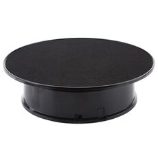 Giradischi rotante elettrico da 20 cm a 360 gradi Espositore per fotografia Puntelli per riprese video Giradischi, carico 1,5 kg, alimentato a batteria e USB (nero)