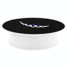 Giradischi girevole elettrico da 20 cm a 360 gradi Espositore per fotografia Puntelli per riprese video Giradischi, carico 1,5 kg, alimentato a batteria e USB (bianco + nero)