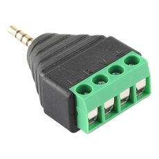 Connettore audio stereo con morsettiera a 4 poli a 4 poli da 2,5 mm