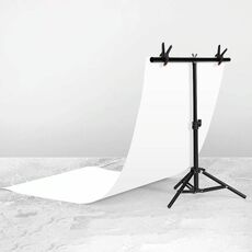 70x75cm T-Shape Photo Studio Supporto per sfondo Supporto per sfondo Kit staffa per barra trasversale con clip, senza sfondo