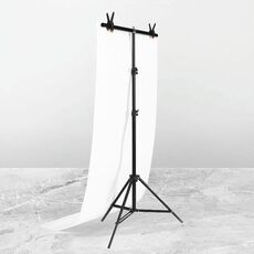 70x200cm T-Shape Photo Studio Supporto per sfondo Supporto per sfondo Kit staffa per barra trasversale con clip, senza sfondo