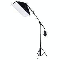 50x70cm Single Light Softbox + 200cm Heigh Photography Lighting Lighting Tripod Mount Stand + Braccio JIB Brackbar Bracket Studio Flash Light Set