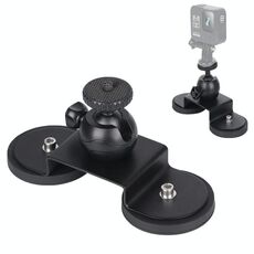 Staffa di montaggio a ventosa per auto per GoPro Hero11 Black/HERO10 Black/HERO9 Black/HERO8 Black/7/6/5/5 Session/4 Session/4/3+/3/2/1, Xiaoyi e altre Action Camera, Dimensioni: M (nero)