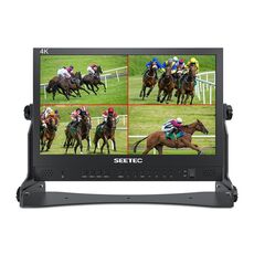 SEETEC ATEM156 1920x1080 Schermo IPS da 15,6 pollici Monitor da campo HDMI 4K HD per trasmissione live, supporto per divisione a quattro schermi