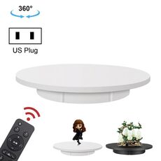 Espositore rotante elettrico da 42 cm Puntelli per riprese video Giradischi, carico: 100 kg, alimentazione plug-in, spina americana (bianco)